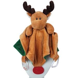 Baby Lovey Reindeer Plush Modern Baby Rattle Teether Moose Security Blanket